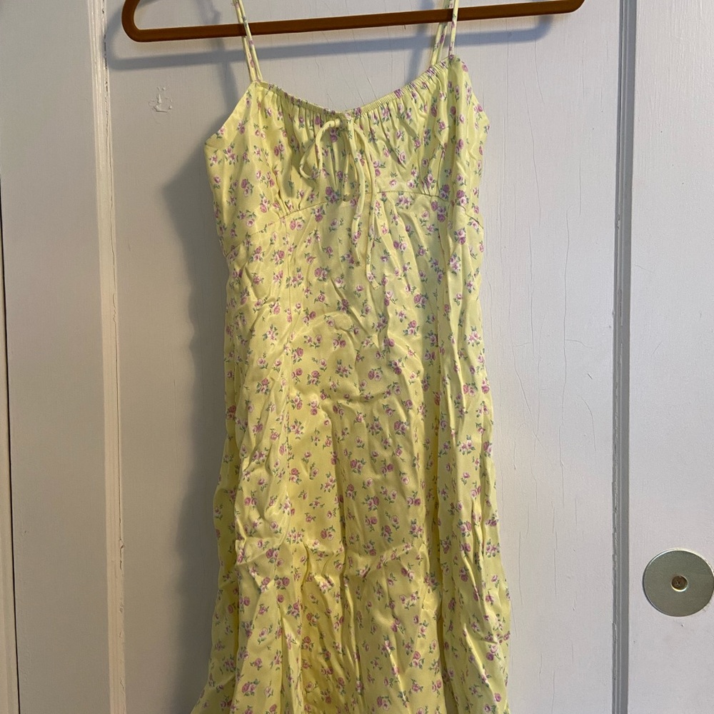 Yellow floral dress